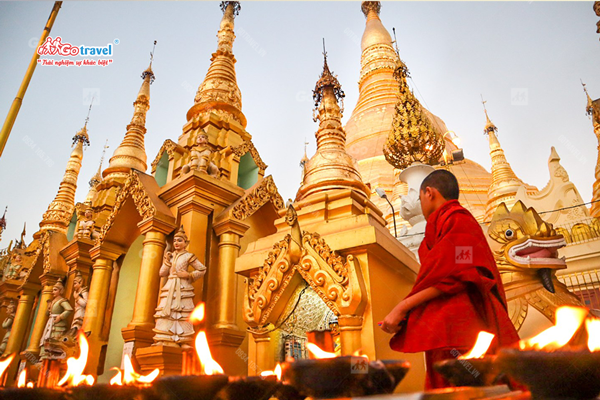 Shwedagon Pagoda in Myanmar has existed for more than 2,500 years